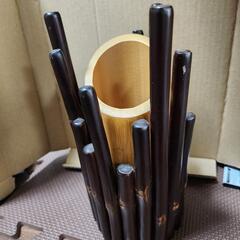 黒竹細工 工芸品 雑貨 花瓶の画像