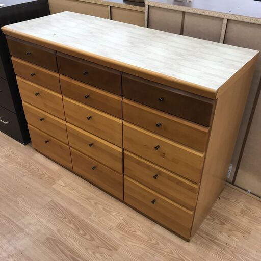 ★ジモティ割あり★  チェスト ブラウン H84×W119×D46 クリーニング済み KJ4274