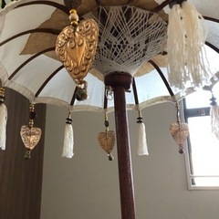 バリ島パユン(日傘)の卓上インテリア。　の画像