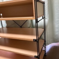 【あげます】無印良品　スチールユニットシェルフ　ワイド・小の画像