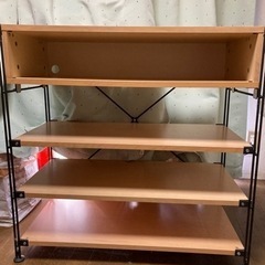 【あげます】無印良品　スチールユニットシェルフ　ワイド・小