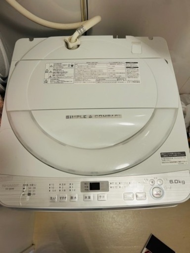 洗濯機　シャープ　ES-GE6B  ※受け渡し日2月21日夜限定