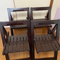 【取引予定者決定】折りたたみテーブル+椅子4脚セット