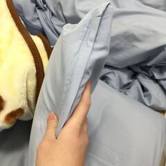 〇本日・明日引取希望！早めに取りに来てくれる方限定【2回のみ使用】掛け布団  枕 敷布団 おまけ毛布付き 寝具 シングルサイズ？ サイズ150×210㎝ (NF240127)294-253の画像