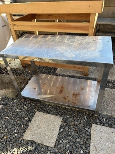 作業台　ステンレス　サビあり　調理台
