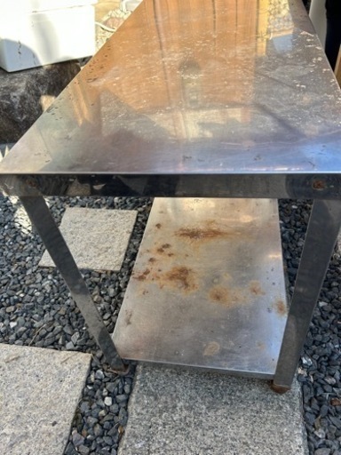 作業台　ステンレス　サビあり　調理台　