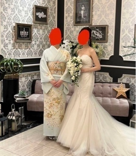 クチュールナオコ ウェディングドレス マーメイド 2way ブライダルシューズ付