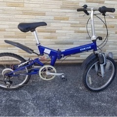 中古自転車 6段変速 20インチ 折り畳み ライトなし 軽整備済...