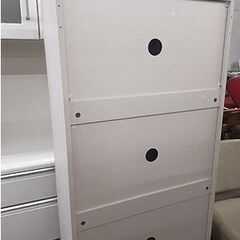 姿見としても!!【ミラー付き シューズラック】幅60cm 組立て済 ホワイト 白 下駄箱 シューズボックス 玄関収納家具 札幌 北230条店 姿見としても!!【ミラー付き シューズラック】幅60cm 組立て済