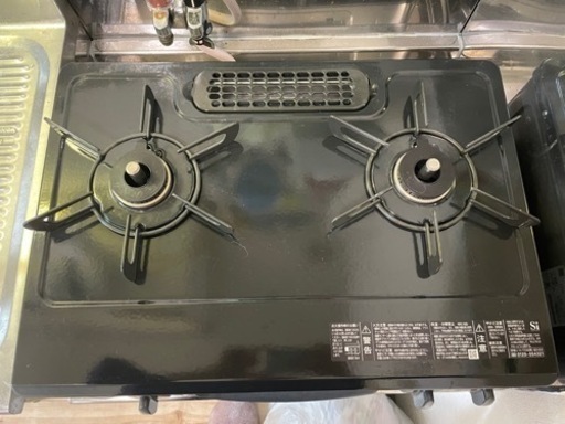 リンナイ ガステーブル 都市ガス12A・13A用 幅約56cm 片面焼きグリル 左強火力 KG35NBKL/13A ブラック