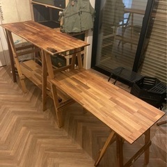 ビジョンピークス キッチンテーブル アカシア キッチンラック オ...