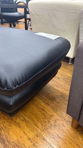 ★ジモティ割あり★  オットマン ブラック H45×D67×W95 クリーニング済み MT166