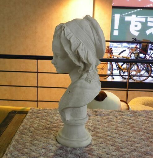 札幌市内近郊限定 グリナム・ニアム 少女胸像 レプリカ アラバスタ彫刻 全高約45cm 総重量約10.4kg GrinamNiam 人