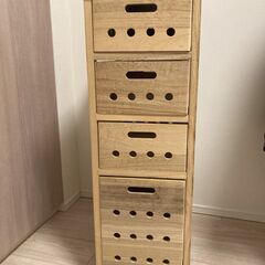 (受付終了)【譲ります/無料】桐製キッチンワゴン