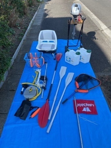 ジョイクラフト　ゴムボート船外機セット カヤック325SSホンダ2馬力船外機 ホンデックス HONDEX 魚群探知機 PS-611CN