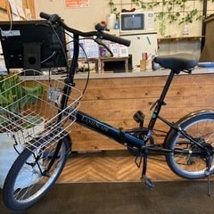 タイヤ新品！】6段変速 20インチ折りたたみ自転車 ブラック