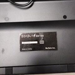 【ジャンク品】バッファロー BUFFALO USB接続 有線スリムキーボード ブラック BSKBU14BK・３個の画像