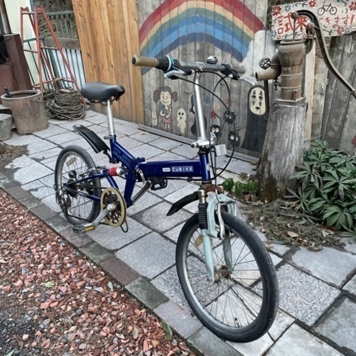 【4102】折り畳み　20インチ　Wサスペンション　後輪タイヤ新品　7,200円（防犯・税込）