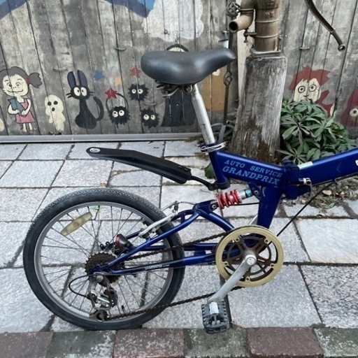 【4102】折り畳み　20インチ　Wサスペンション　後輪タイヤ新品　7,200円（防犯・税込）