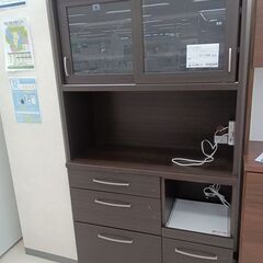 ★ジモティ割あり★ NITORI レンジボード 茶 W100×D37.5×H180 クリーニング済み TC1285