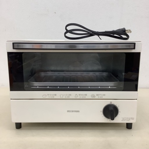 ＊【動作品】アイリスオーヤマ IRIS OHYAMA EOT-011-W オーブントースター 2019年製 お洒落家電