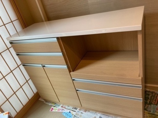 キッチンカウンター 幅1200mm ナフコTWO-ONE STYLE 食器棚 キッチン収納 レンジ台 収納 完成品 キッチンボード おしゃれ　北欧　ナチュラル