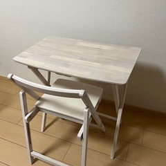 【2/10まで】ニトリ　折りたたみ机椅子セット