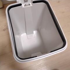 2WAYペダルペール ゴミ箱 20L ホワイト/グレーの画像