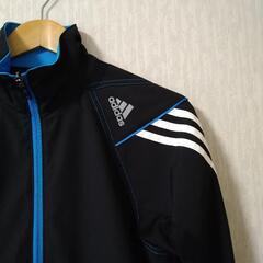adidas スポーツウェア ジャージ 上着 ブラック Sサイズの画像