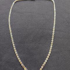 ヤフオクで決まりました。値下げ美品 K18WG テニスネックレス...