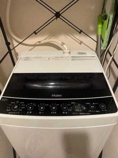 Haier(ハイアール)洗濯機 2019年製、洗濯機ラック【2点セット】