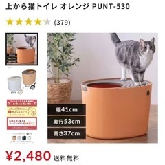 上から猫トイレの画像
