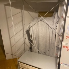 家具 収納家具　無印良品スチールユニットシェルフ