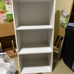 3段ボックス白