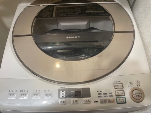 新品付属品付き☆シャープ　穴なし槽サイクロン洗浄洗濯機☆9kg