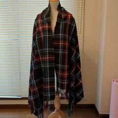 【0円】チェック 大判ストール