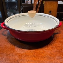 【値下げ】ホーロー鍋　直径30cm 高さ9cmの画像