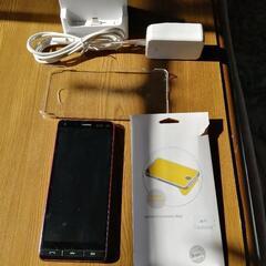 SIMフリースマホ（保護フィルム、充電器、スタンド、カバー付）