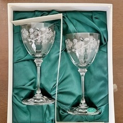 ミントン ハドンホール クリスタルペアワイングラス 新品