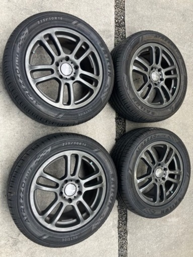 RAYZ　レイズ　　16インチアルミホイール　225/50R16　タイヤセット　バリ溝