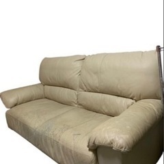 無料　【定価約10万円】本革を使用した高級ソファー②　イタリア