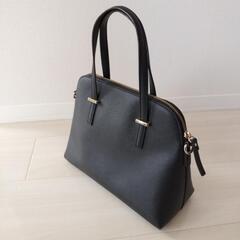 kate spade NEW YORK レザー ブラック ハンドバックの画像