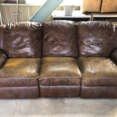 Leather sofa アメリカで購入 
