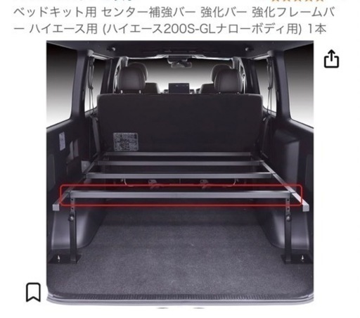 ハイエースベッドとフレームセット