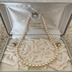 【ありがとうございました】真珠ネックレス イヤリング セット