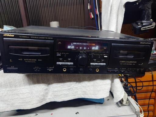 ビクター　Wカセットデッキ　レトロ
