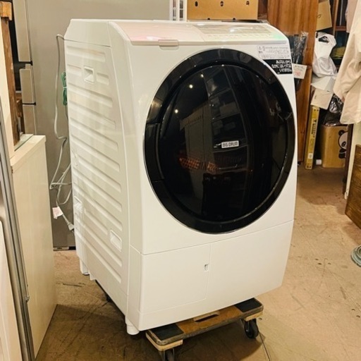 《売約済》高年式　美品　日立 HITACHI BD-SV110GL-W [ドラム式洗濯乾燥機 ビッグドラム 洗濯11kg/乾燥6kg 左開き 除菌機能 ホワイト]  2022年製　ドラム式洗濯乾燥機　ドラム洗濯機　ドラム式洗濯機　ヒートサイクル　KAZE IRON BIG DRUM 洗濯機　乾燥機　乾燥付き　乾燥機能付き　11.0kg/6.0kg 検　BD-SX110CL BD-SX110FL BD-SX110GL  BD-SV110GL