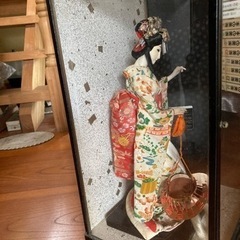 日本人形　ガラスケース付の画像