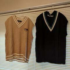 【0円】ニットベスト2枚 セット