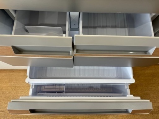 【2】SHARP 2021年製 457L 5ドア 両開き 冷蔵庫 SJ-MW46H-S 0128-23
